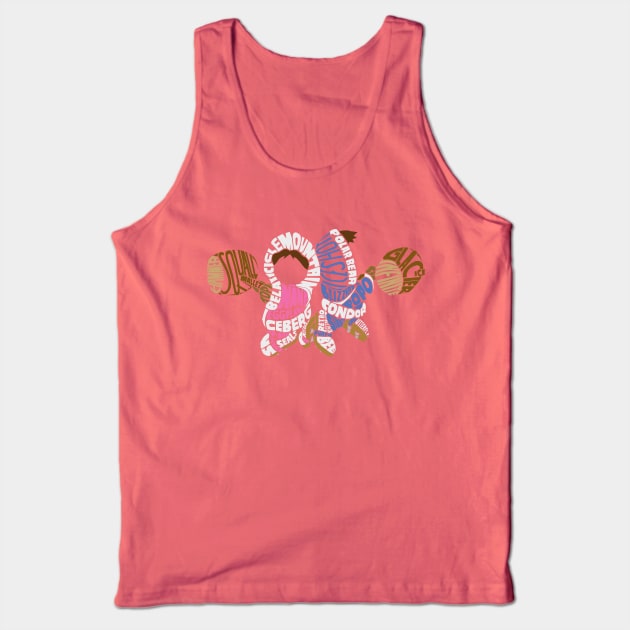 Ice Climbers Typography Tank Top by kingsrock